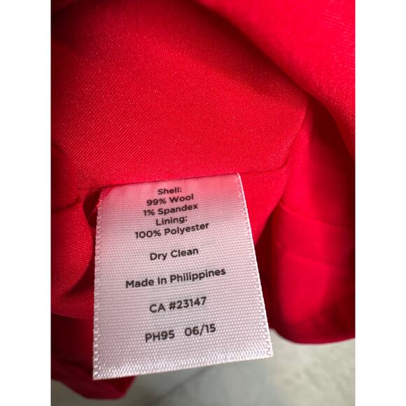 NWT Talbots Italian flannel red holiday sleeveless bateau neckline dress 16 p - Picture 12 of 15